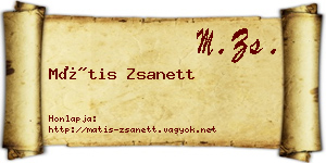 Mátis Zsanett névjegykártya